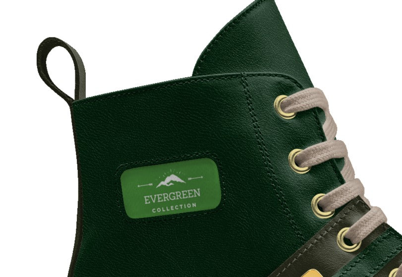 "Evergreen" High Top Genuine Italian Leather Shoes