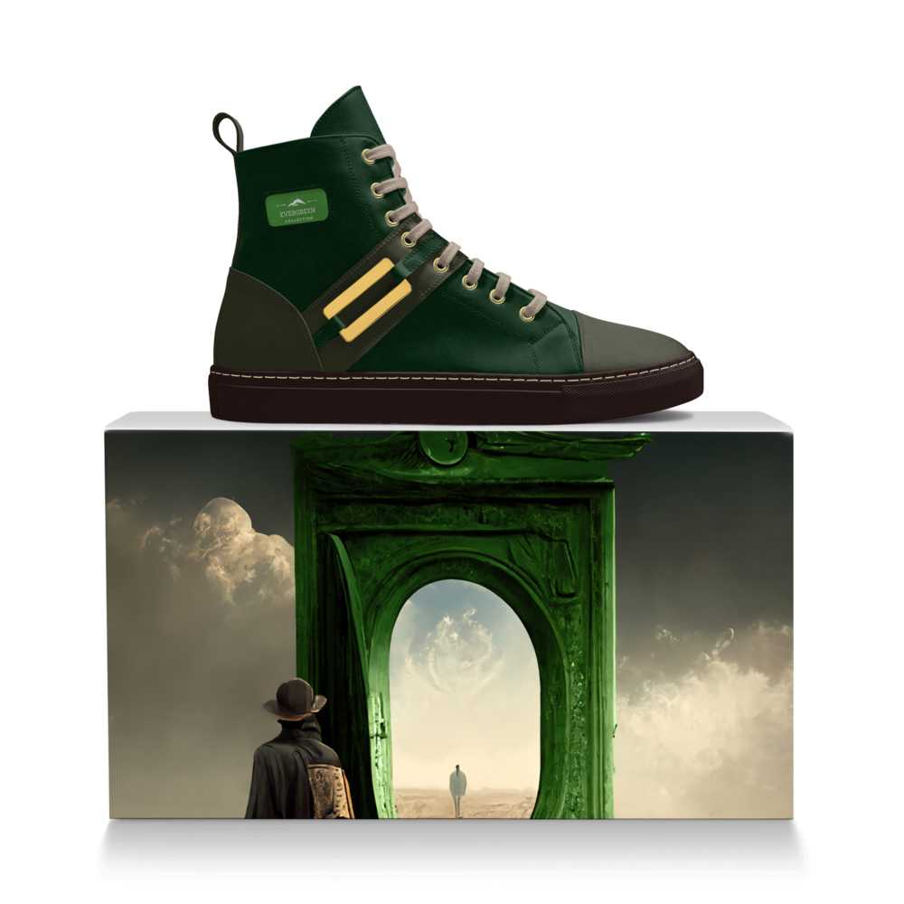 "Evergreen" High Top Genuine Italian Leather Shoes