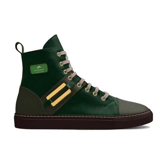 "Evergreen" High Top Genuine Italian Leather Shoes